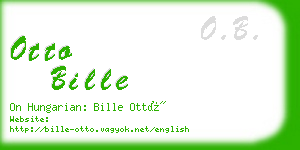 otto bille business card